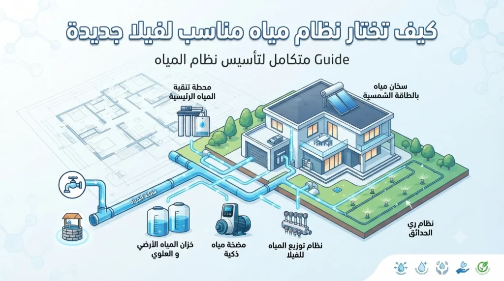 كيف تختار نظام مياه مناسب لفيلا جديدة؟