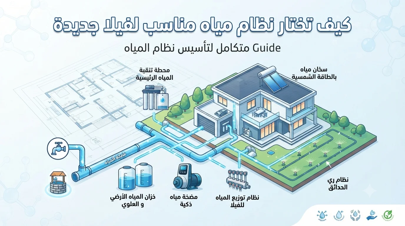 كيف تختار نظام مياه مناسب لفيلا جديدة؟