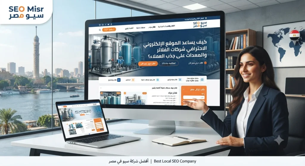 كيف يساعد الموقع الإلكتروني الاحترافي شركات الفلاتر والمعدات على جذب العملاء؟