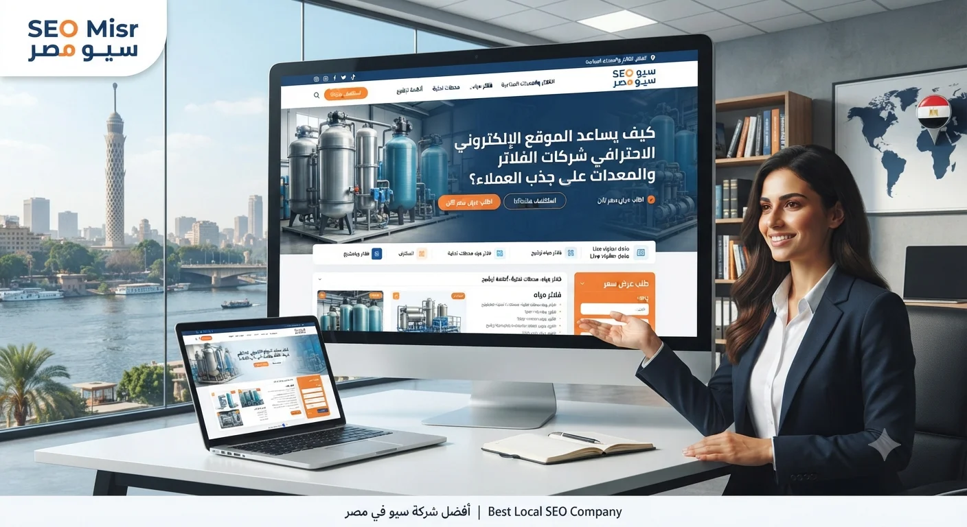كيف يساعد الموقع الإلكتروني الاحترافي شركات الفلاتر والمعدات على جذب العملاء؟
